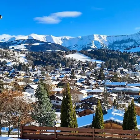 Exceptional View Of Village And Mountain Appartement Megève