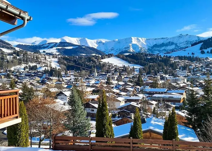 Exceptional View Of Village And Mountain Appartement Megève